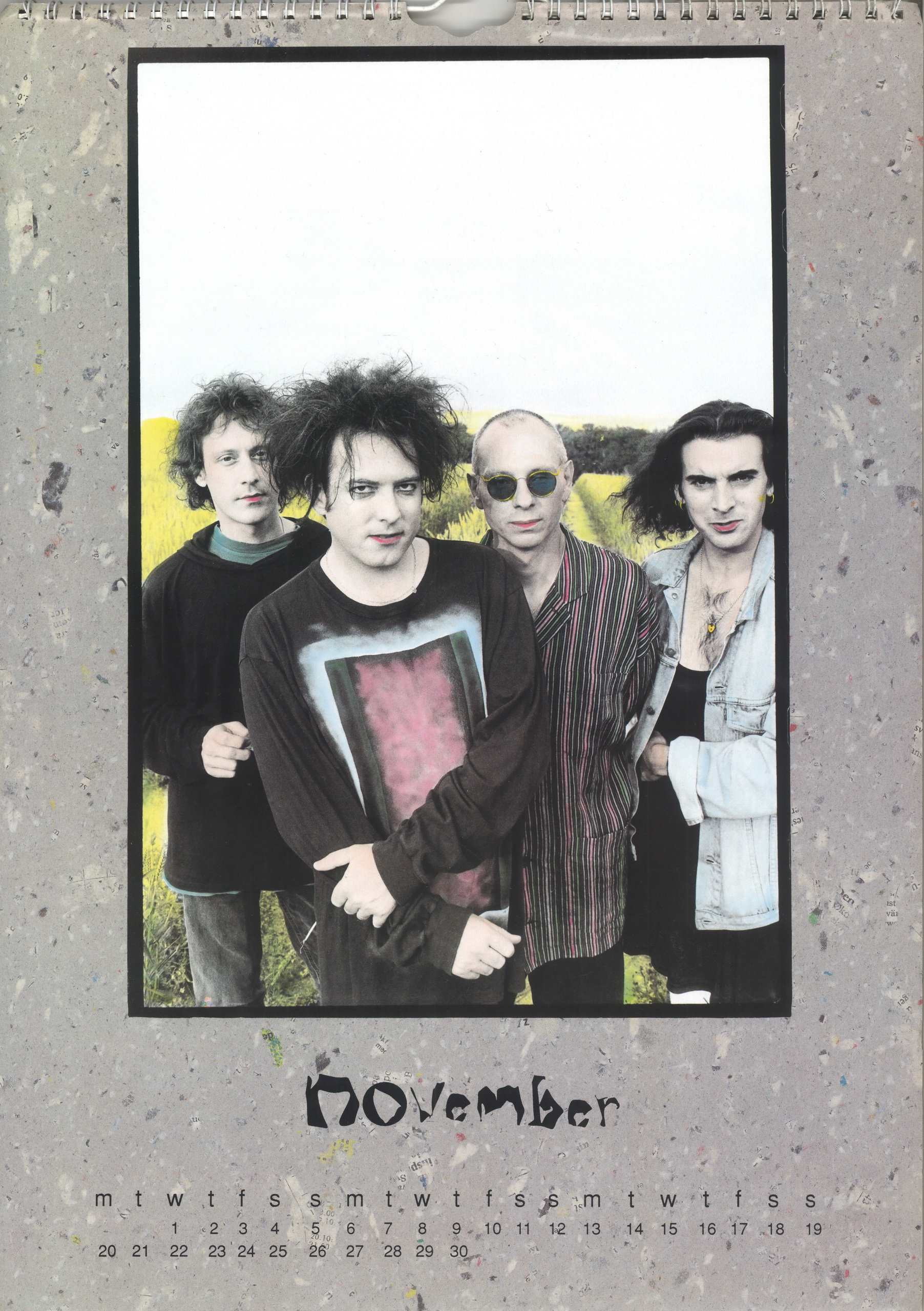 The Cure Calendar 1995 The Cure Flowers Of Love www thecure cz